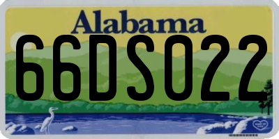 AL license plate 66DS022