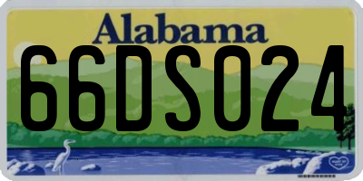 AL license plate 66DS024