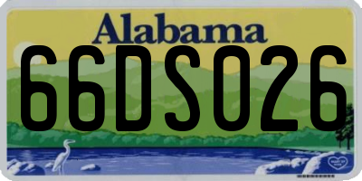 AL license plate 66DS026