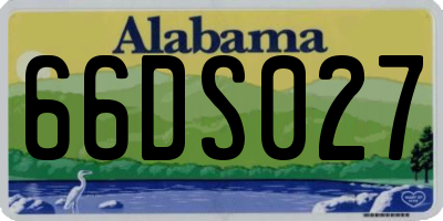 AL license plate 66DS027
