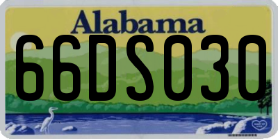 AL license plate 66DS030