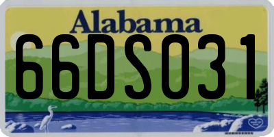 AL license plate 66DS031