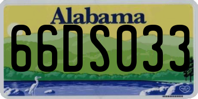 AL license plate 66DS033