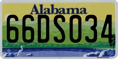 AL license plate 66DS034