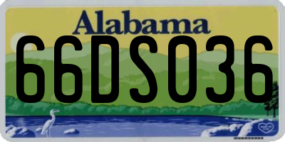 AL license plate 66DS036