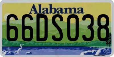 AL license plate 66DS038