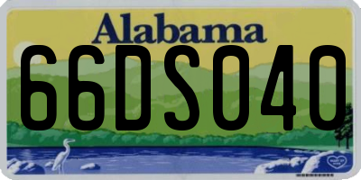 AL license plate 66DS040