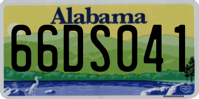 AL license plate 66DS041
