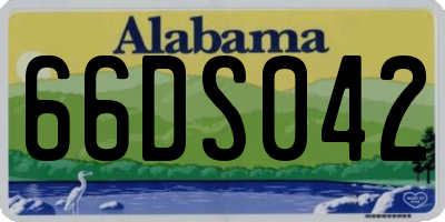 AL license plate 66DS042