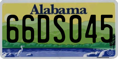 AL license plate 66DS045