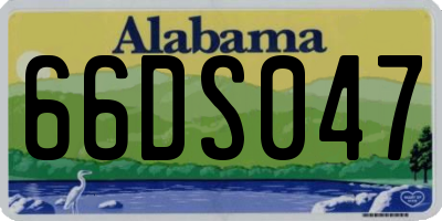 AL license plate 66DS047