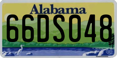 AL license plate 66DS048
