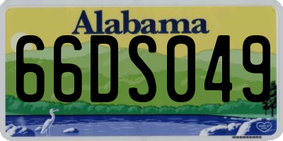 AL license plate 66DS049