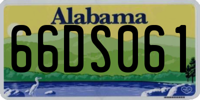 AL license plate 66DS061