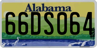 AL license plate 66DS064