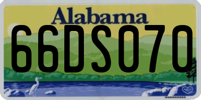 AL license plate 66DS070
