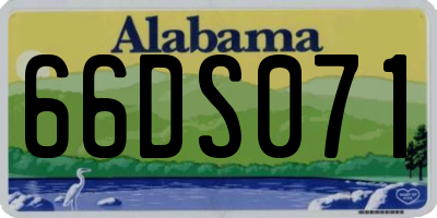 AL license plate 66DS071