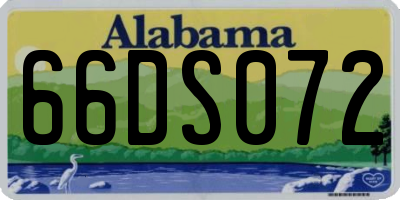 AL license plate 66DS072