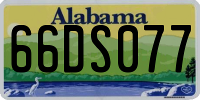 AL license plate 66DS077