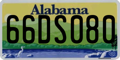 AL license plate 66DS080
