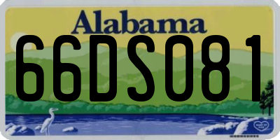 AL license plate 66DS081