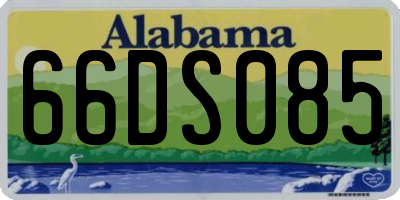 AL license plate 66DS085