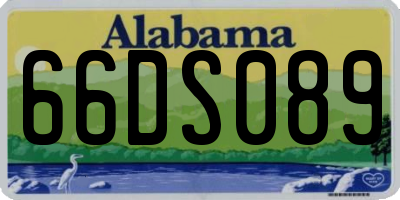 AL license plate 66DS089