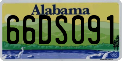AL license plate 66DS091