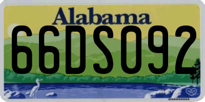 AL license plate 66DS092