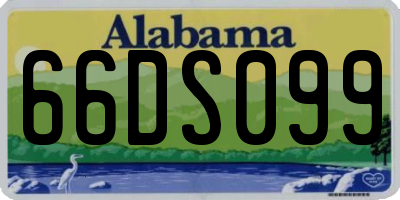 AL license plate 66DS099