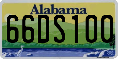 AL license plate 66DS100