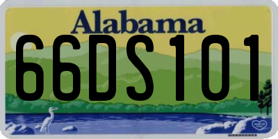 AL license plate 66DS101