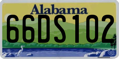 AL license plate 66DS102
