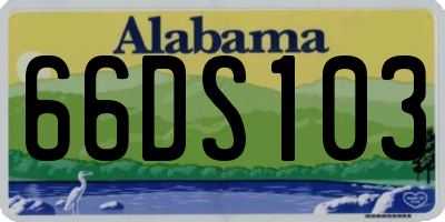 AL license plate 66DS103