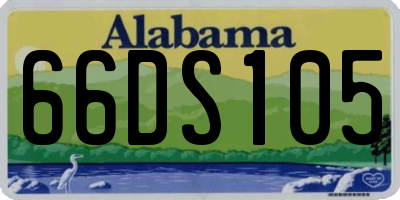 AL license plate 66DS105