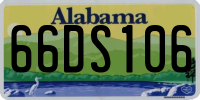 AL license plate 66DS106