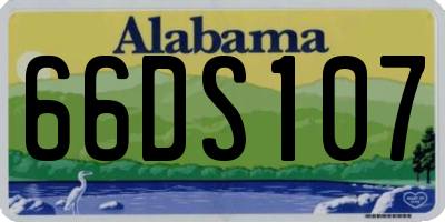 AL license plate 66DS107