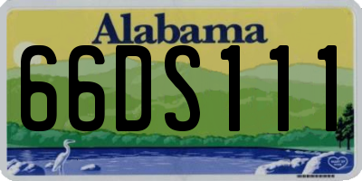 AL license plate 66DS111