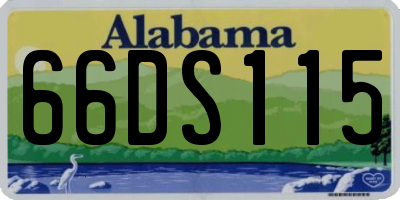 AL license plate 66DS115