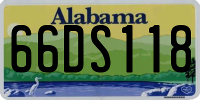 AL license plate 66DS118