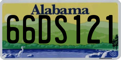 AL license plate 66DS121