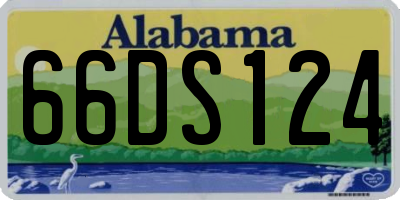 AL license plate 66DS124