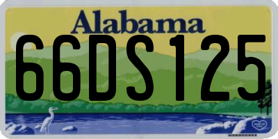 AL license plate 66DS125