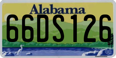 AL license plate 66DS126