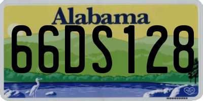 AL license plate 66DS128