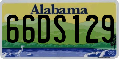 AL license plate 66DS129