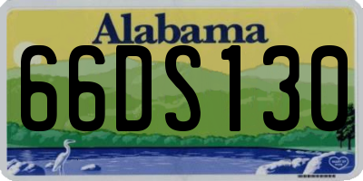 AL license plate 66DS130
