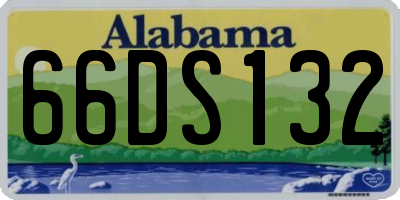 AL license plate 66DS132