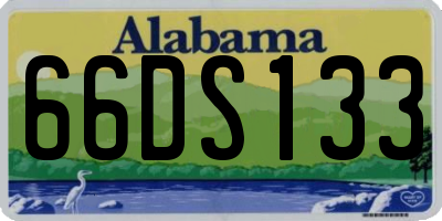 AL license plate 66DS133