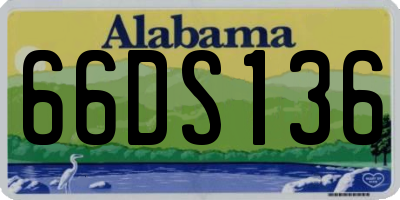 AL license plate 66DS136